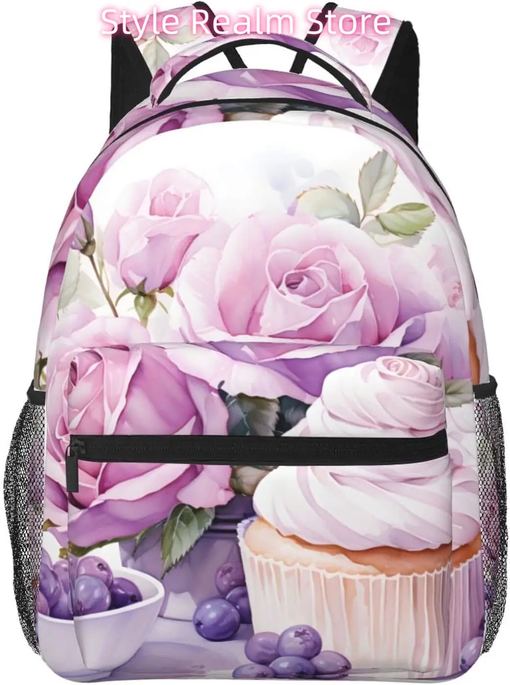 

laptop bag back to school Ice Cream Cake Flower Lightweight Laptop Backpack Lightweight Multipurpose Travel Casual Daypack Unise