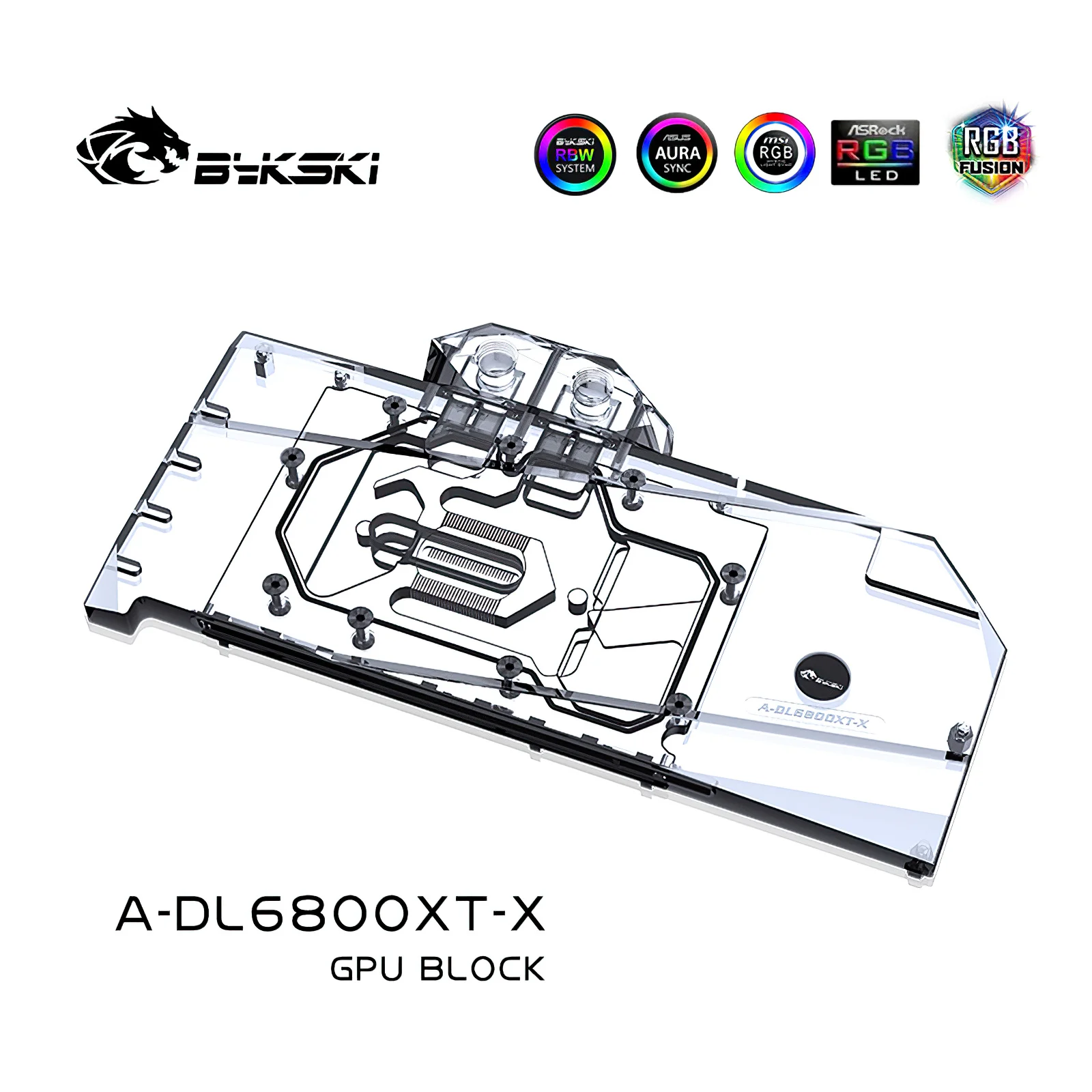 Bykski cubierta completa RGB bloque GPU de refrigeración por agua para Dataland RX 6800XT 16GB X A-DL6800XT-X