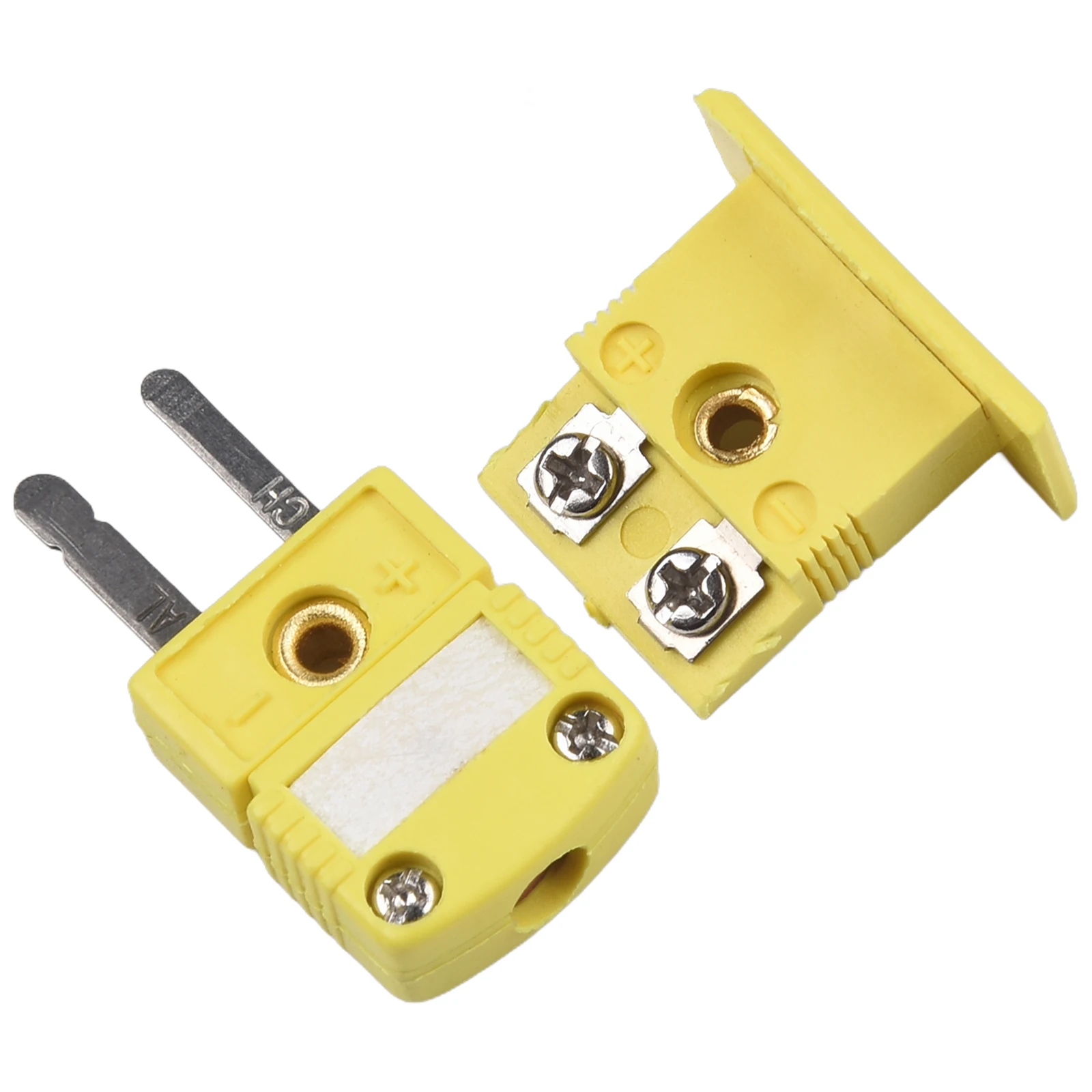 1 Set K Type Thermocouple Miniature Socket Alloy Mini Panel Mount Yellow Useful Portable Stock Accs High Quality