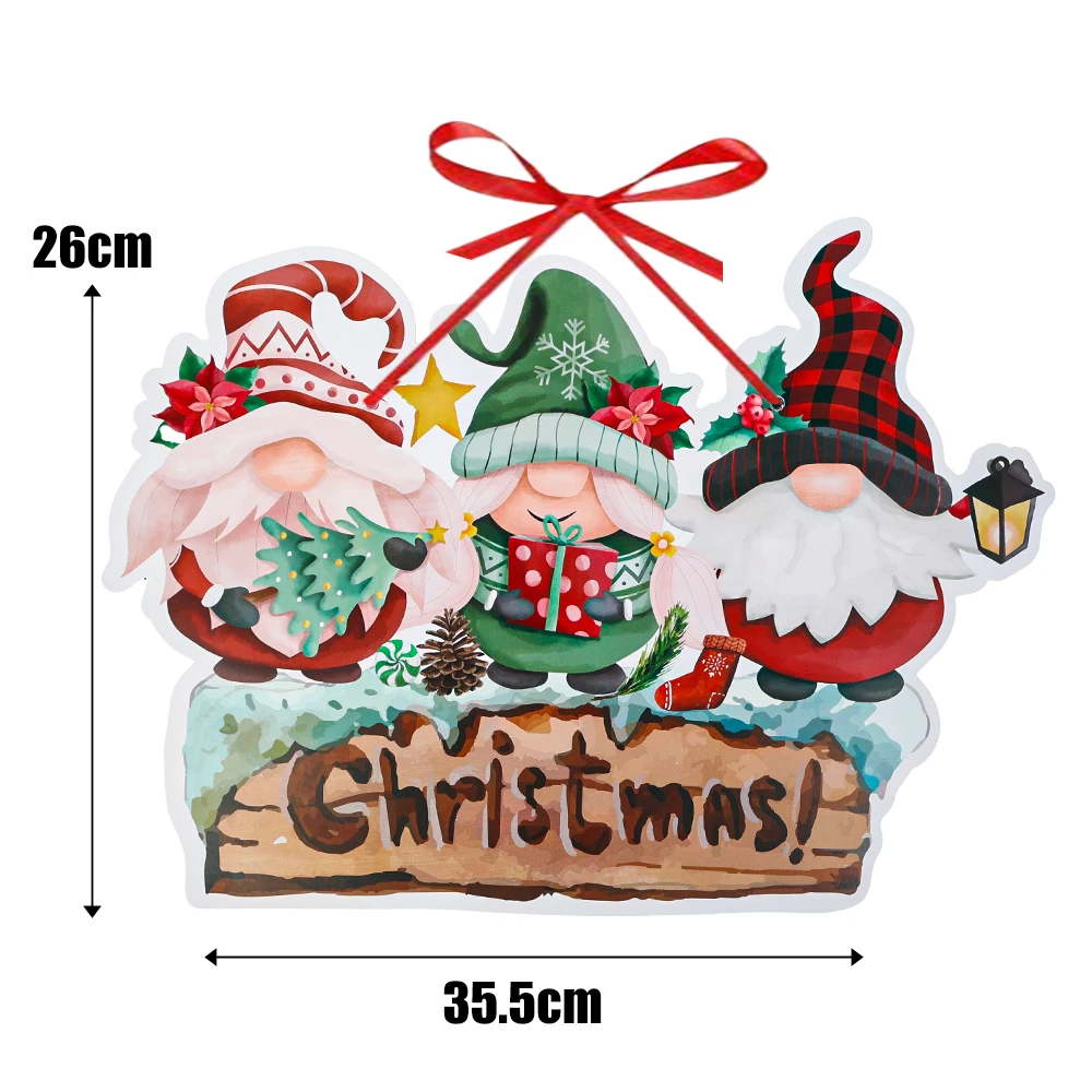 Cena De Papel De Papai Noel De Parede, Cabide De Porta, Artesanato DIY, Pingentes, Casa, Ano Novo, Presentes De Festa, Suprimentos De Decoração, 1Pc