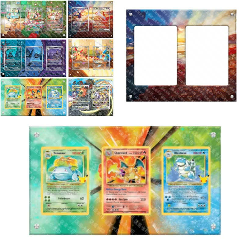 

Pokemon Latias Charizard Mewtwo Self Made Acrylic Extended Painting Stuck Brick Anime Classics Game Collection Display Stand