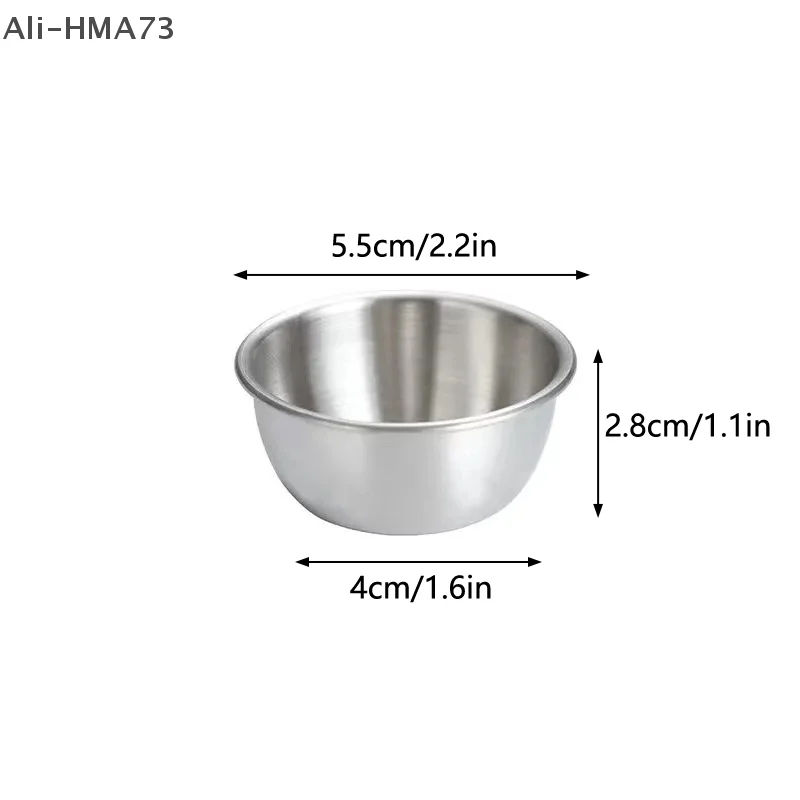HMA73-Piatto per condimenti piccolo in acciaio inossidabile Tazza per salsa da cucina Ketchup Ciotola per immersione Piatti per antipasti Sushi Aceto Piattino di soia