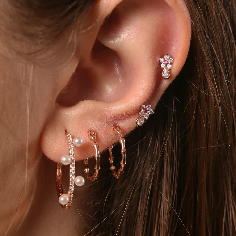 Fashion Dazzling Shell Pearl Stud Earrings For Women Luxury Wedding Accessories Jewelry