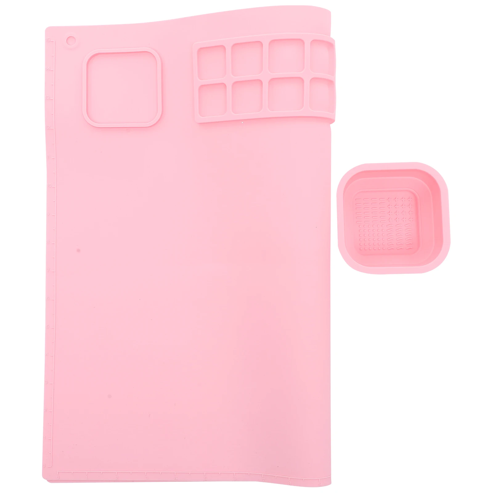 

1 set 1 Set Silicone Paint Pallet Watercolor Pigment Tray Color Mixing Board Oil Painting Supplies Foldable Lightweight Reusable