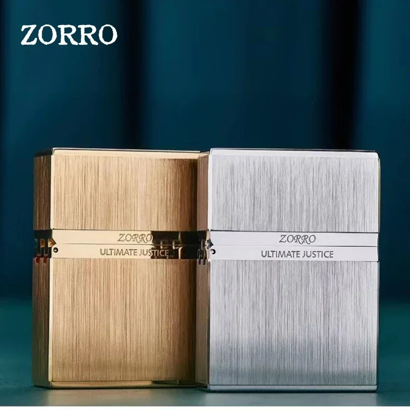 

ZORRO керосиновая зажигалка из чистой меди, утолщенная броня, металлическая матовая винтажная шлифовальная круга, аксессуары для курения зажигания, мужской подарок
