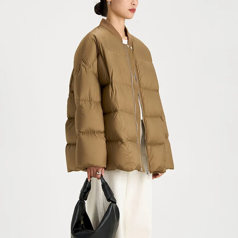 UMI MAO 90 White Duck Down Baseball Collar Down Jacket Women Winter New Fashion Thickened Casual Warm Trendy Puffer Jacket