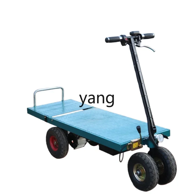 Lmm foldable trolley trolley electric transporter four-wheel storage trolley