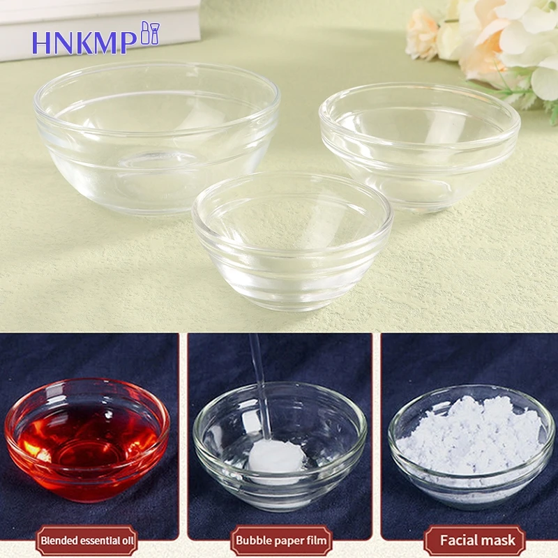 1Pc Glass Facial Mask Essential Oil Bowl Exquisite Smooth Durable Facial Makeup Skin Care Tools for Beauty Salon Home