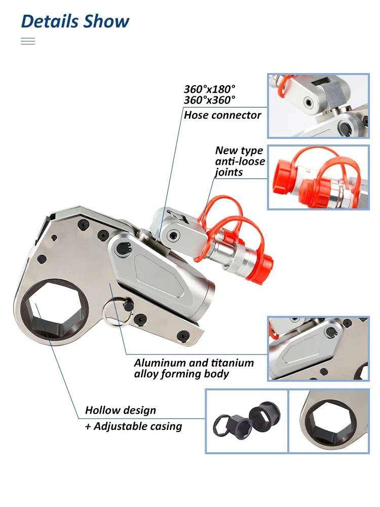 Factory Price 232 To 44593 NM 70Mpa Hydraulic Torque Wrench Set