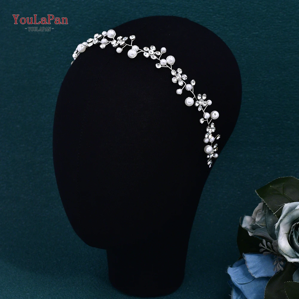 

YouLaPan Minimally designed Pearl Hair band Bride Rhinestone Flower Tiaras Fashion Women Accessories Party Hair Ornaments HP730