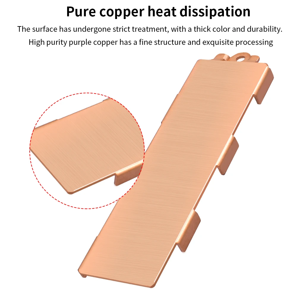 Tishric cobre puro m.2 sólido universal dissipador de calor m2 ssd cooler dissipador de calor m2 suporte 2230 2260 2280 m.2 especificações ssd