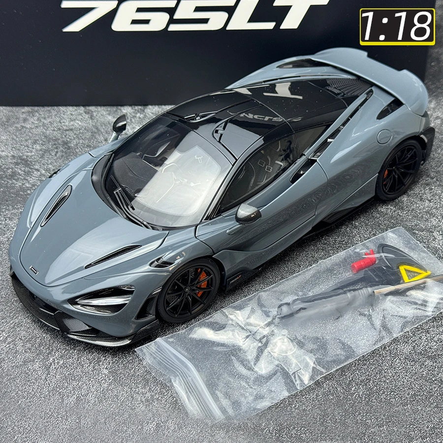 HPD 1:18 New McLaren 765LT Sports Car Alloy car Model Collection Gift Static display Holiday gift for boyfriend