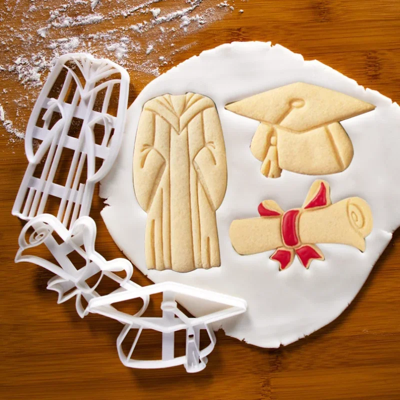 Graduation Season Clothes Cookie Mold Bachelor Uniform Cap Cookie Cutter Handmade Baking Accessories Fondant Butter Biscuit Mold