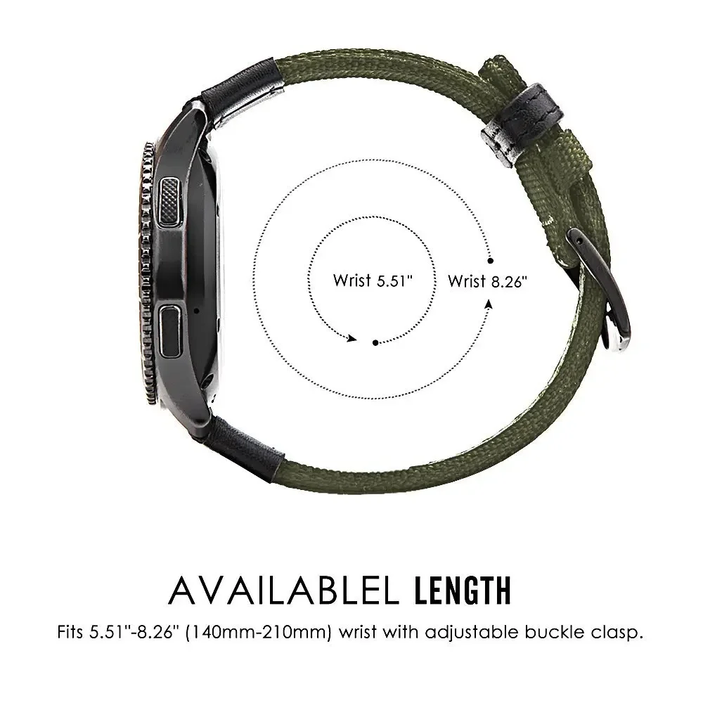 22mm 20mm Nylon Watch Band for Samsung Galaxy Watch 3 4 5 Pro 46mm Replacement Amazfit HUAWEI Watch GT2  Amazfit Soprt Wristband image 4