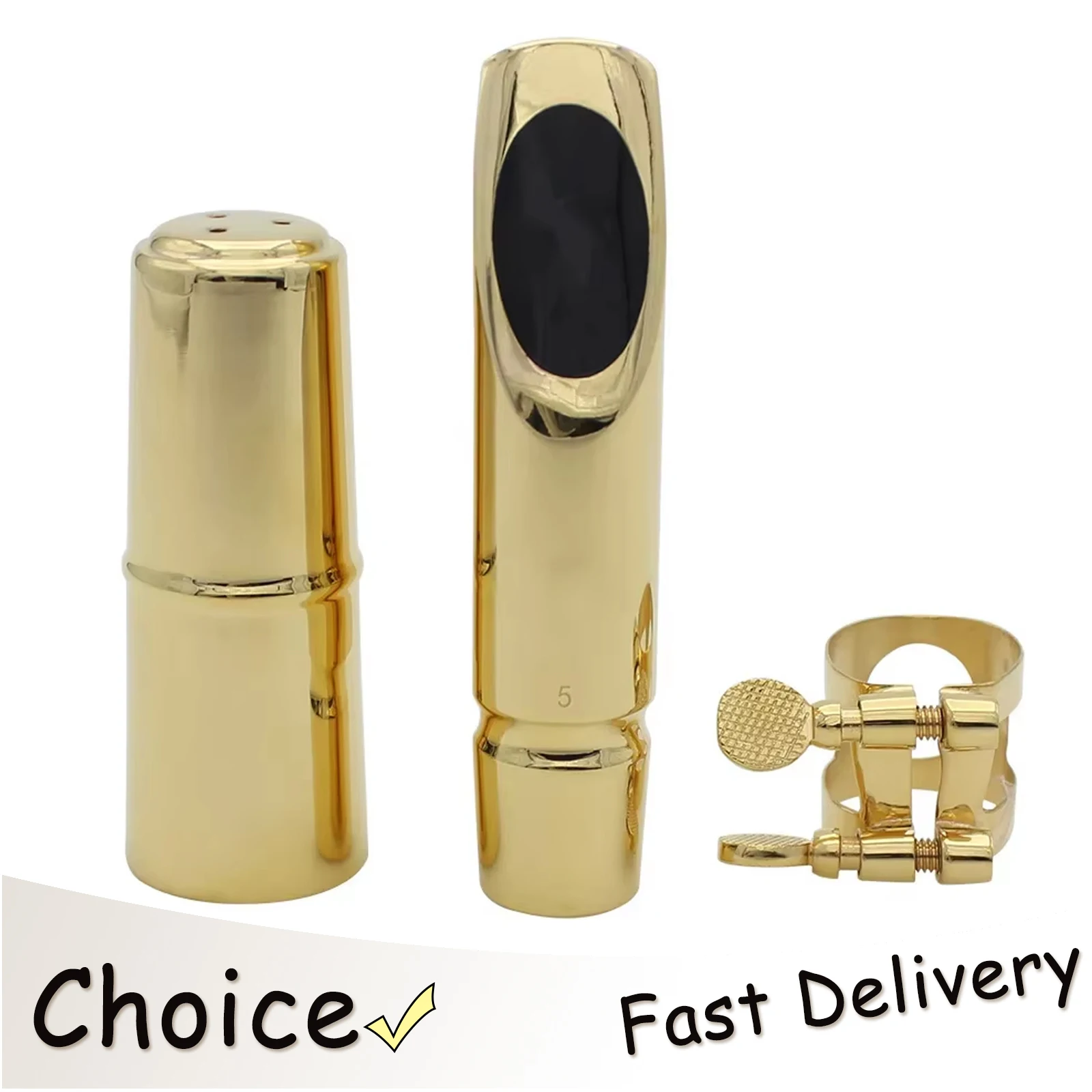 

Мундштук для альт-саксофона SLADE Gold 5C 6C 7C 8C, металлический мундштук для саксофона, запчасти для саксофона, аксессуары для деревянных духовых инструментов
