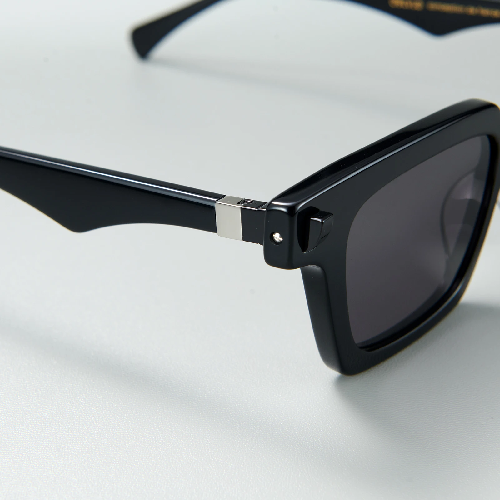 リーフタイガー 400UV 保護ファッションフルグレーレンズサングラスブライトブラック長方形ユニセックススクエアシェード RET-901