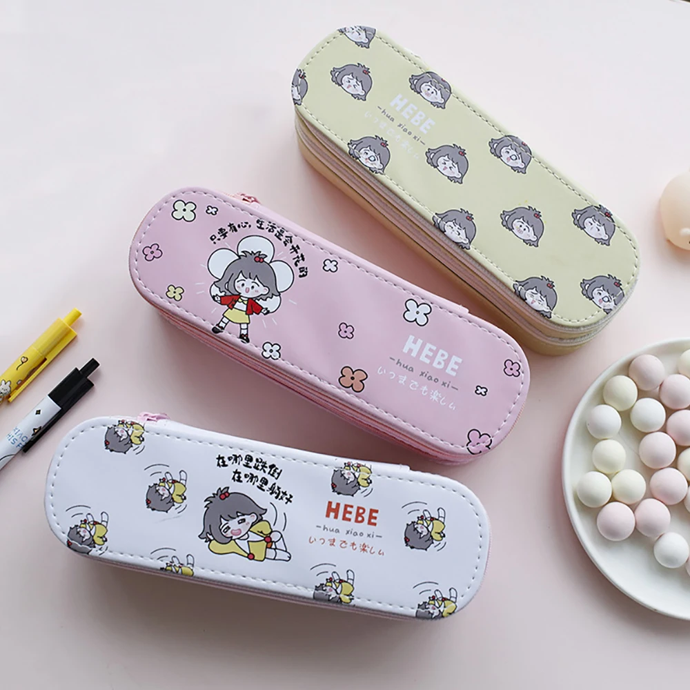 Large Capacity Cartoon Pencil Case School Stationery Supplies Student Pencil Case Children's Gift Pencil Bag
