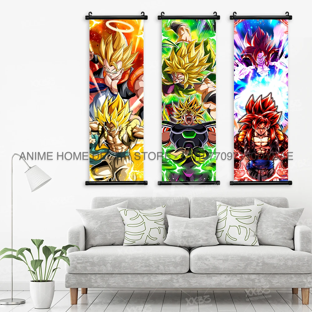 Dragon Ball Poster Anime Son Goten Gemälde Gohan Wandkunst Goten Tapete Jiren Home Dekorative Belmod Scrolls Bild Vados – Detail 3