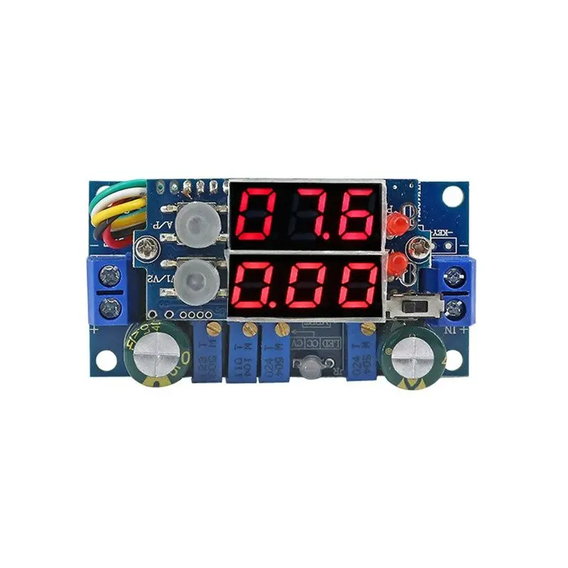 Controlador solar MPPT 5A, módulo reductor de DC-DC con pantalla digital, voltaje constante, corriente constante, módulo de carga de batería