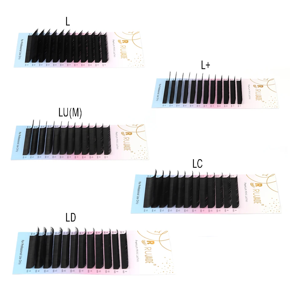 L+/LU/M/LC/LD Curl Mink Eyelash Extension 8-15mm Mix Individual Eyelashes Matte Black False Eyelashes Soft Natural Makeup Lashes