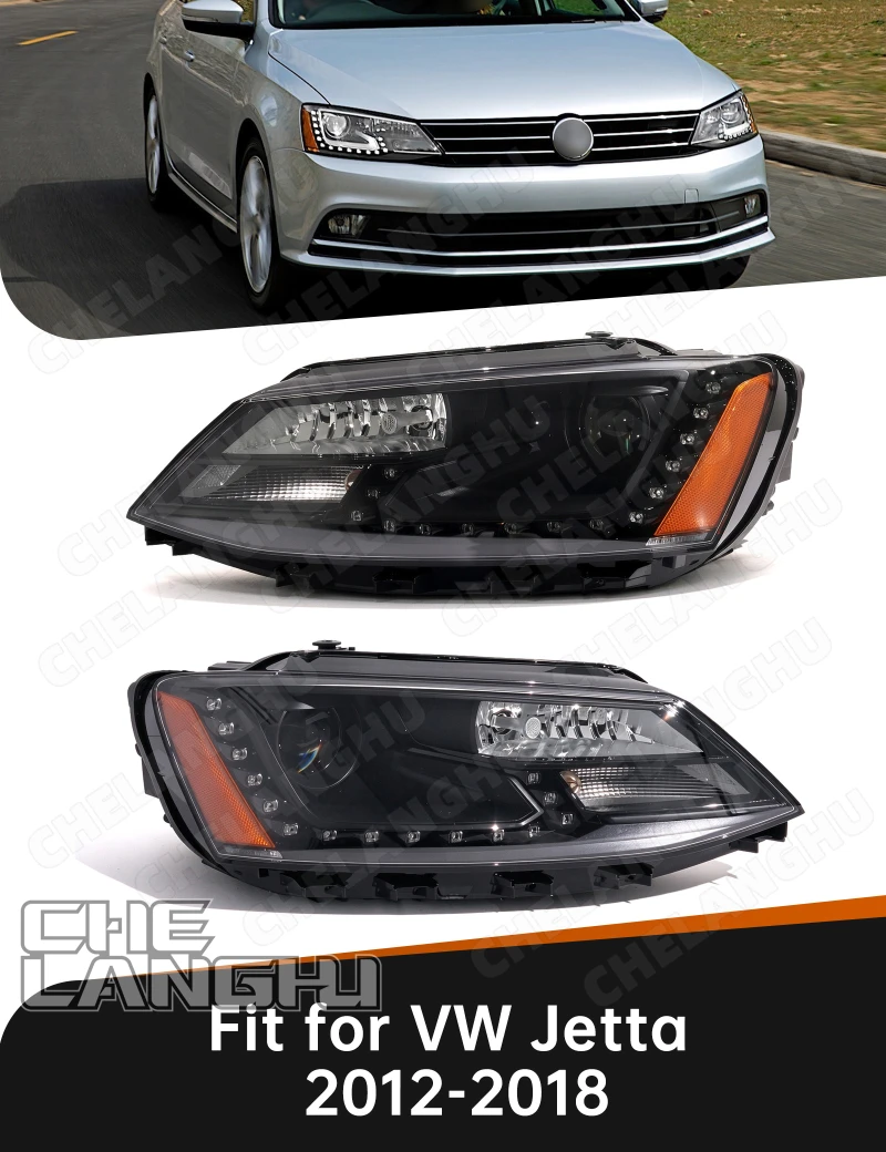 Upgrade LED Headlight For VW Jetta MK6 2012 2013 2014 2015 2016 2017 2018 Front Turn Signal Light Headlamp DRL Car Accessories