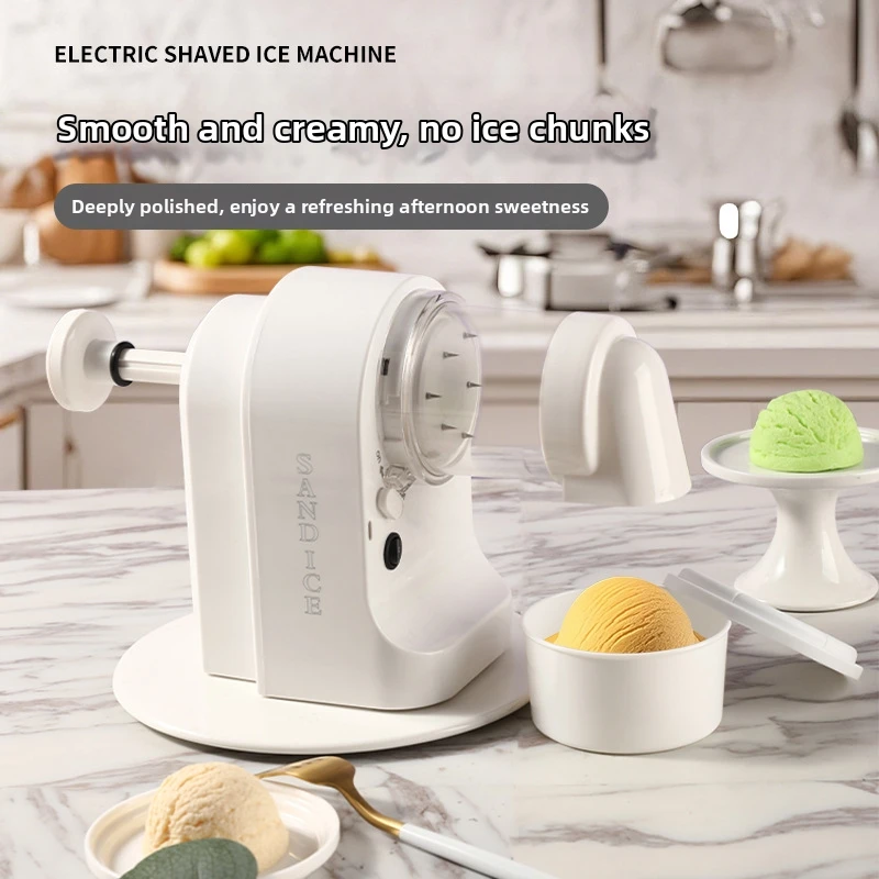 Automatic Ice Shavers Mini Electric Ice Crusher for Outdoor Camping New Shaved Ice Milkshake Maker Household Shaved Ice Machine - view 5