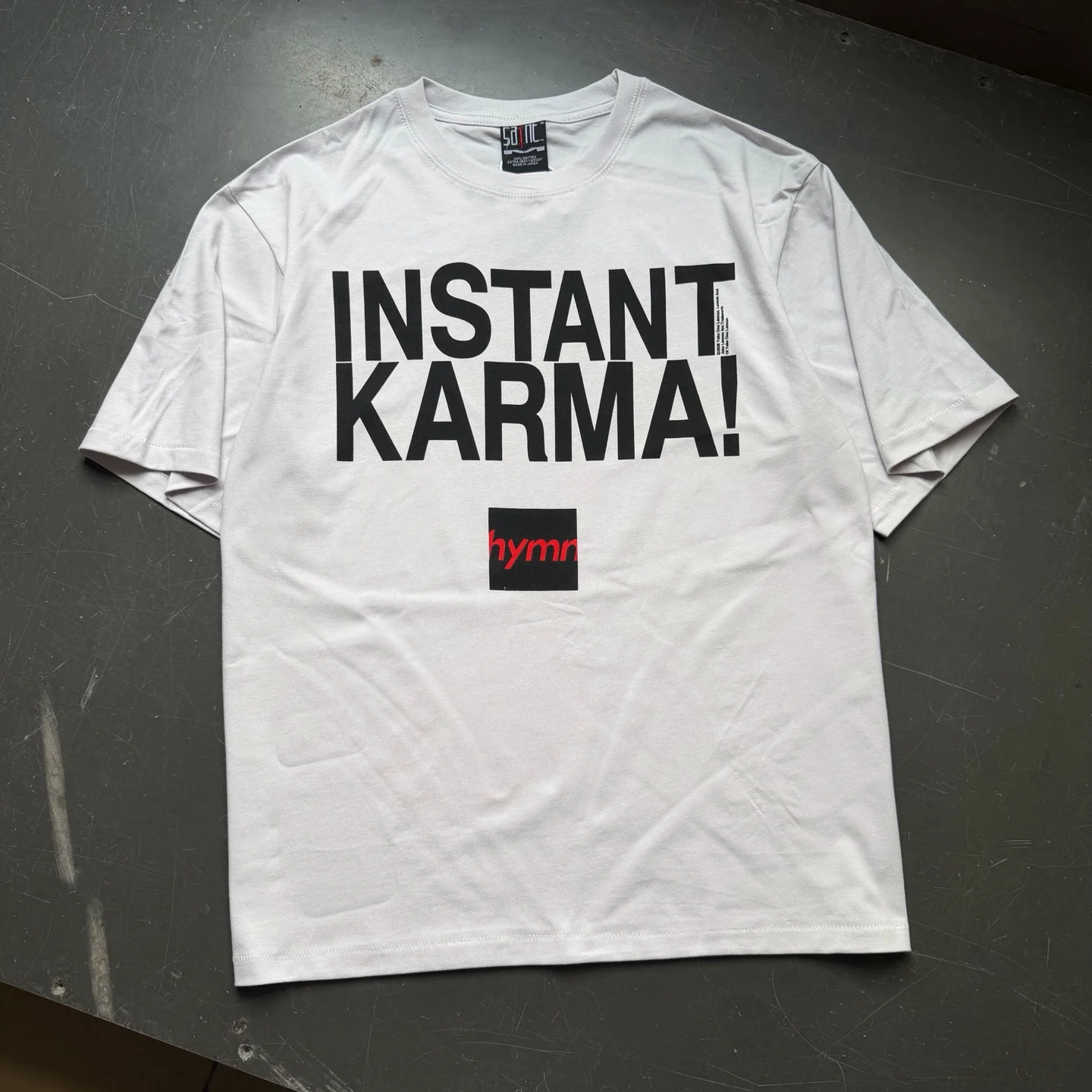 White Saint INSTANT KARMA T Shirt Men Women Best Quality Tee Tops T-Shirt
