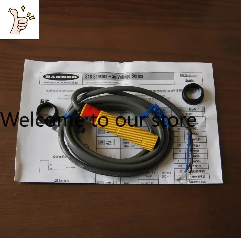 2026.4 (100% Original Genuine) Brand New American BANNER Banner Photoelectric Switch S18AW3DL