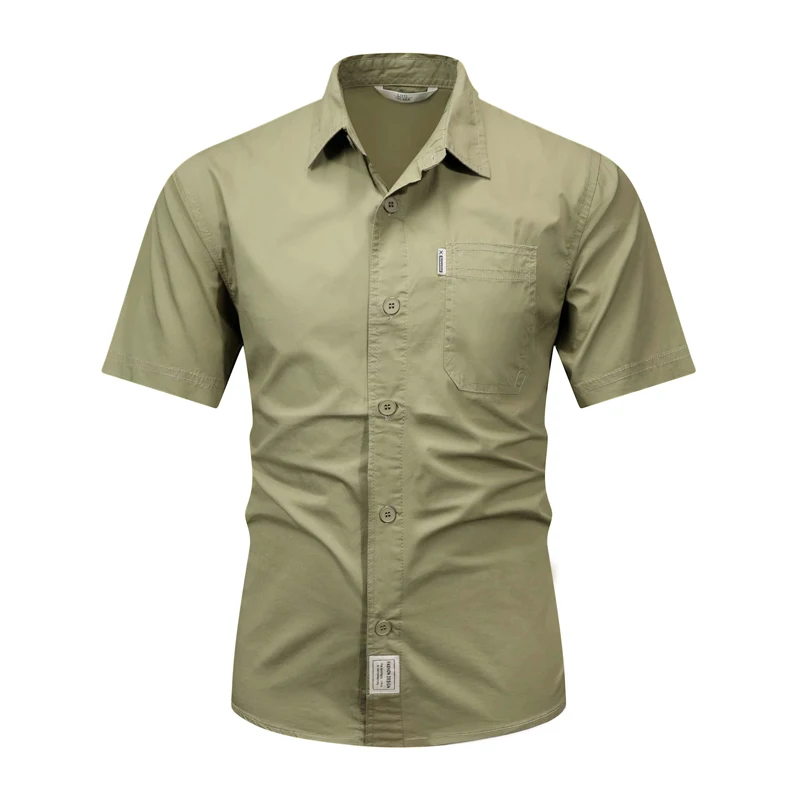 Men Summer Outdoor Cargo Short Sleeve Shirt US SWAT Tactical Lightweight Quick Dry Multi-pocket Casual Camping Safari Work Shirt