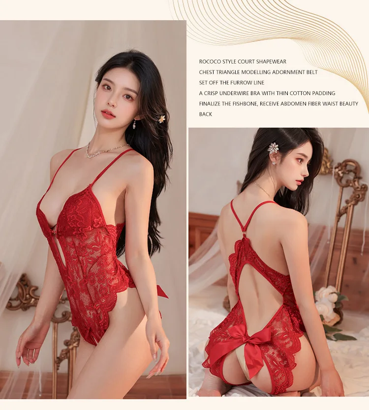 

2025 Plus-size erotic lingerie, sexy no-take uniform, seductive, small-cut pajamas, flirtatious and hot, passionate in bed