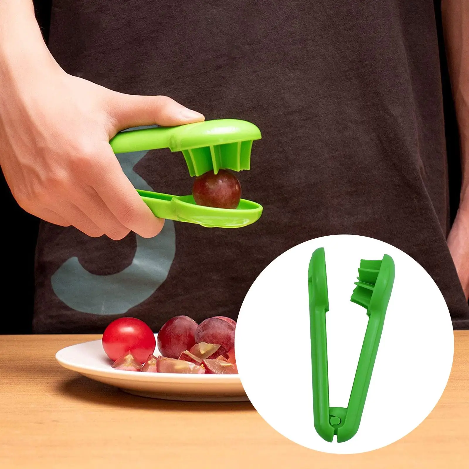 Grape Slicer, Cutting Tool Splitter Kitchen Gadget Strawberry Cutter for Kids Lunch Accessories Decoration Fruit - view 2