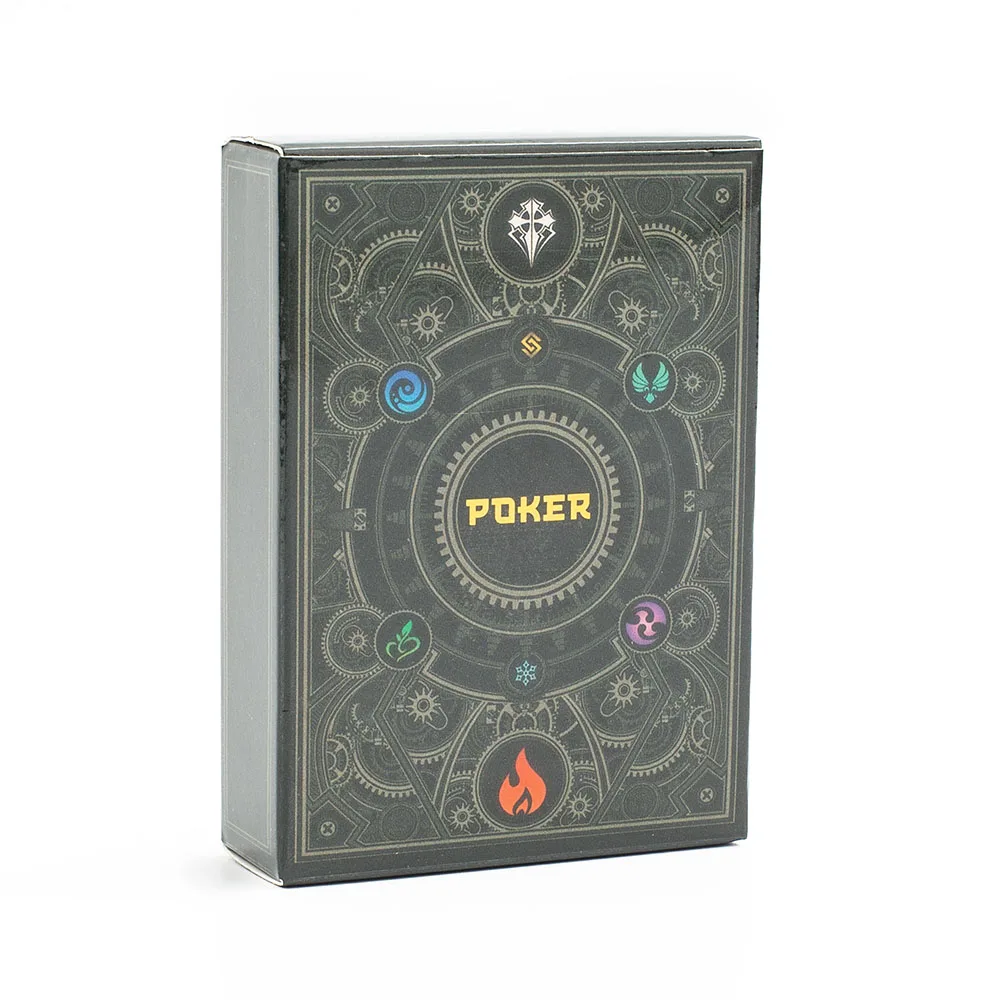 56PCS Genshin Impact Playing Cards board games Thunder General Bronzing Card Set Two dimensional Game Poker 9.3*6.5cm