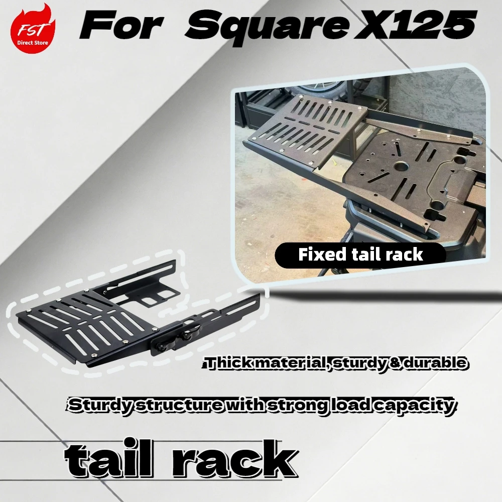 

For Square X125 Motorcycle Modified Sliding Rear Carrier, Stainless Steel Expandable Tail Bracket, Cargo Rack Accessories