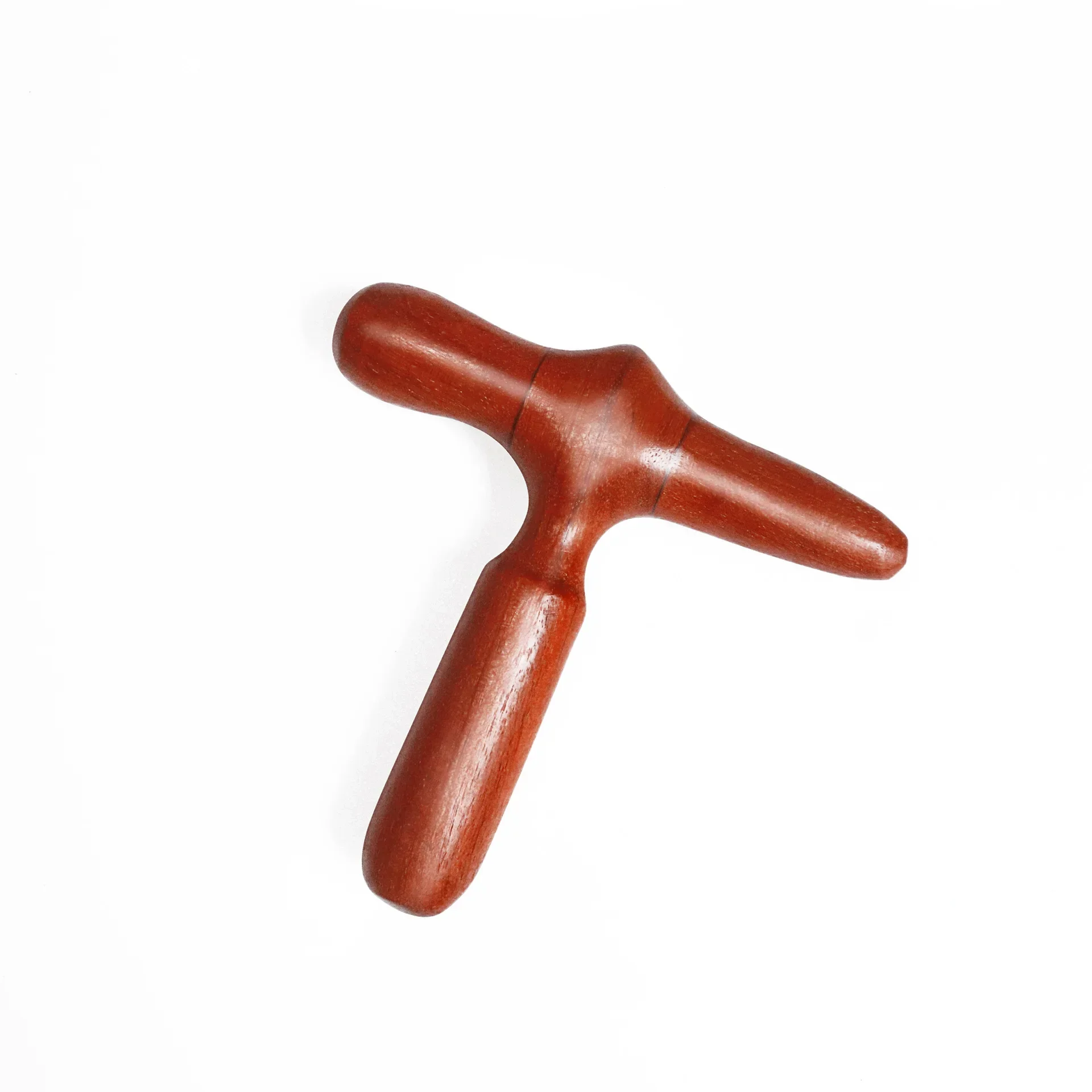 1Pcs Vietnamese Rosewood Wooden Massager Wooden Three-pronged Cross Nose Point Point Stick Triceratine Foot Massager Stick