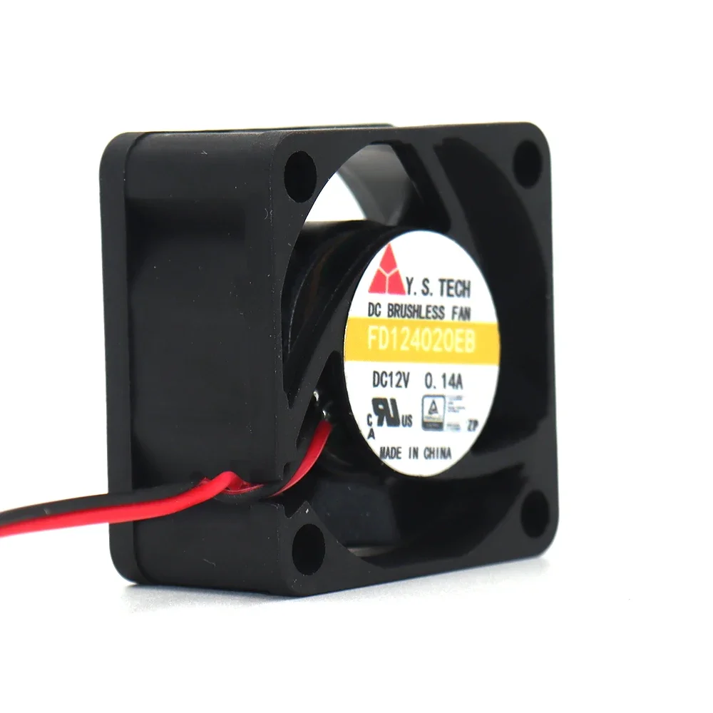 + جديد للأصلي fd124020eb 4020 4 سنتيمتر dc12v 0.12a فائقة التحمل كرة مزدوجة كبيرة حجم الهواء مروحة
