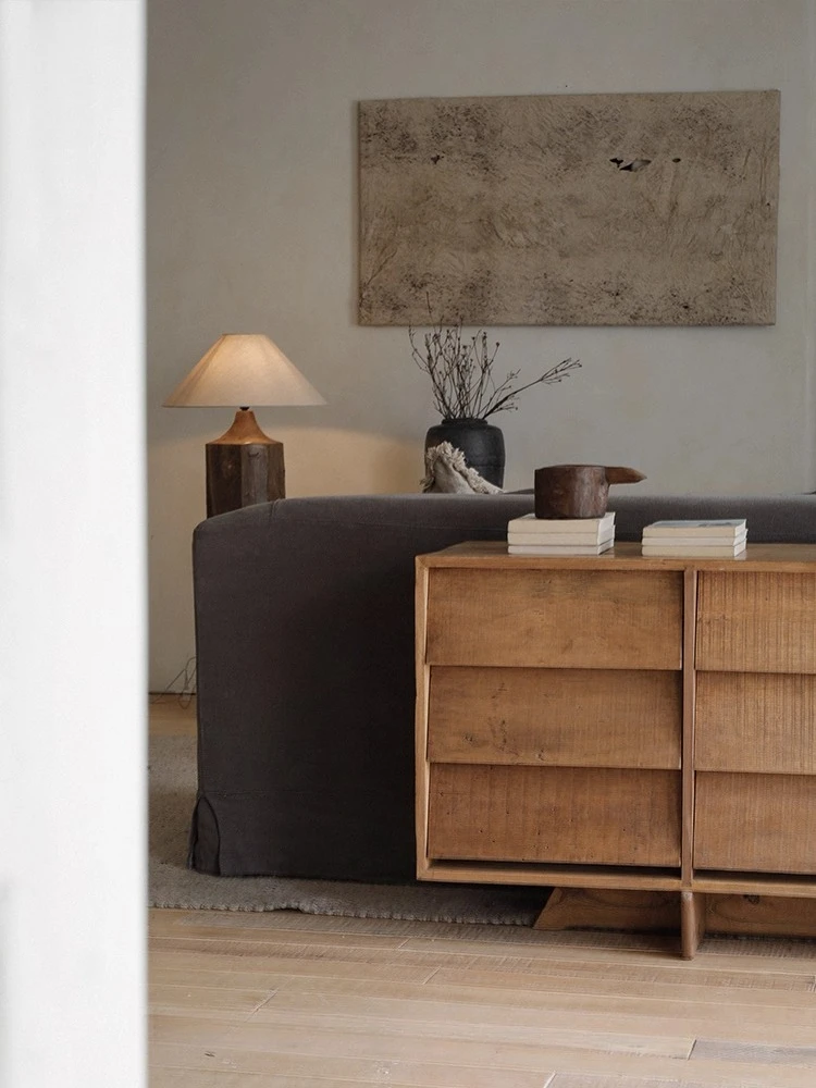 خزانة من الخشب الصلب ذات تسعة دلاء، وخزانة تخزين الرياح على الطراز الياباني، وخزانة جانبية معقدة في العصور الوسطى #3