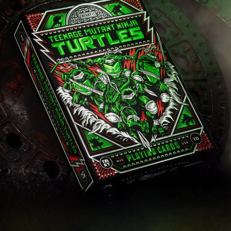 ninja-turtles-impressively-relieve-craft-poker-cards-king-star-paper-cutting-playing-cards-artistic-design-collectible-items