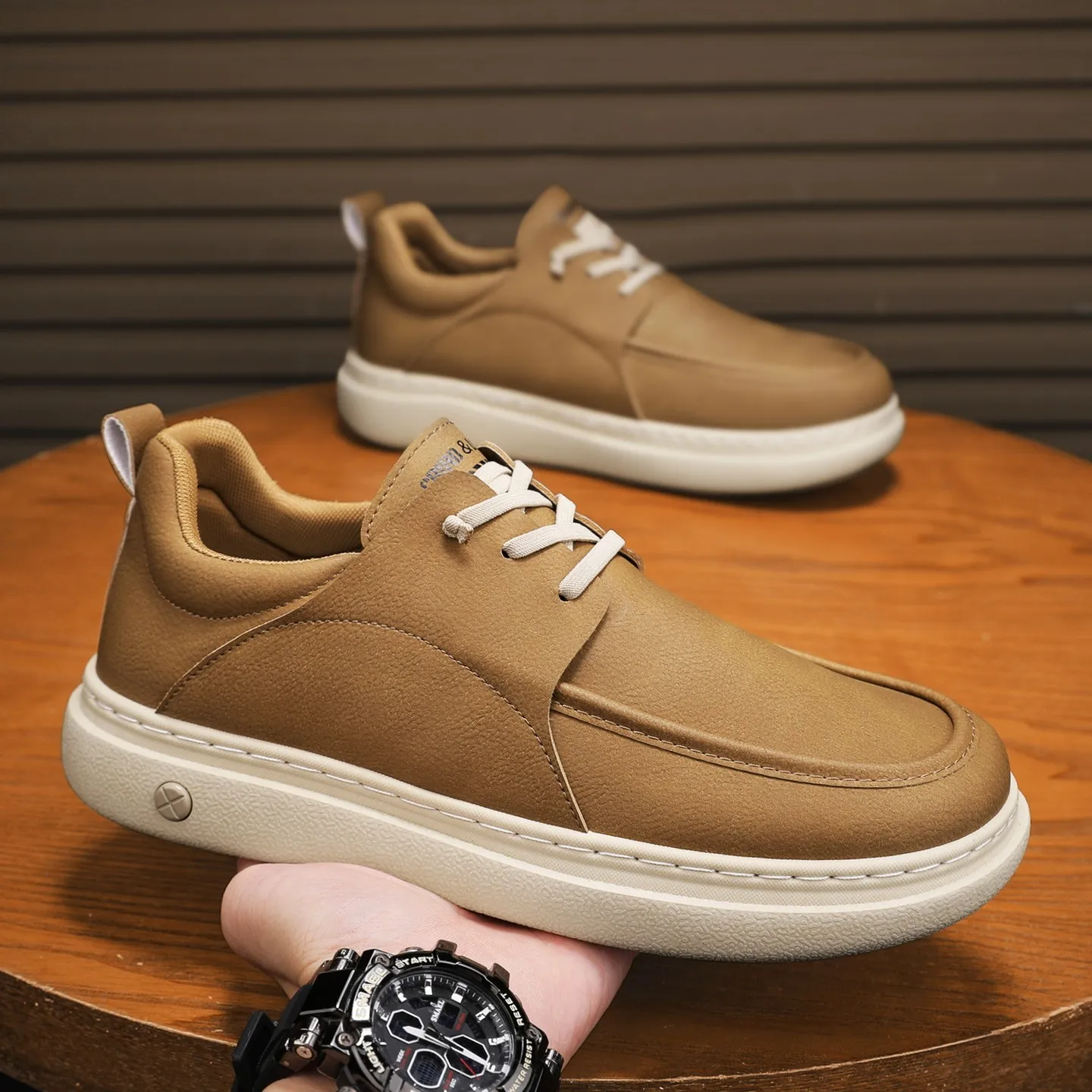 

Autumn/Winter New Men's Leather Casual Shoes | High-End Business Trendy Versatile Lace-Up Soft-Soled Shoes