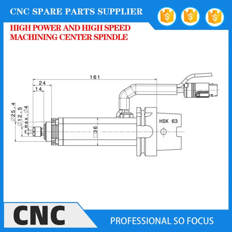 German SycoTec imported CNC machine tool transformation high-power high-speed machining center spindle 4015