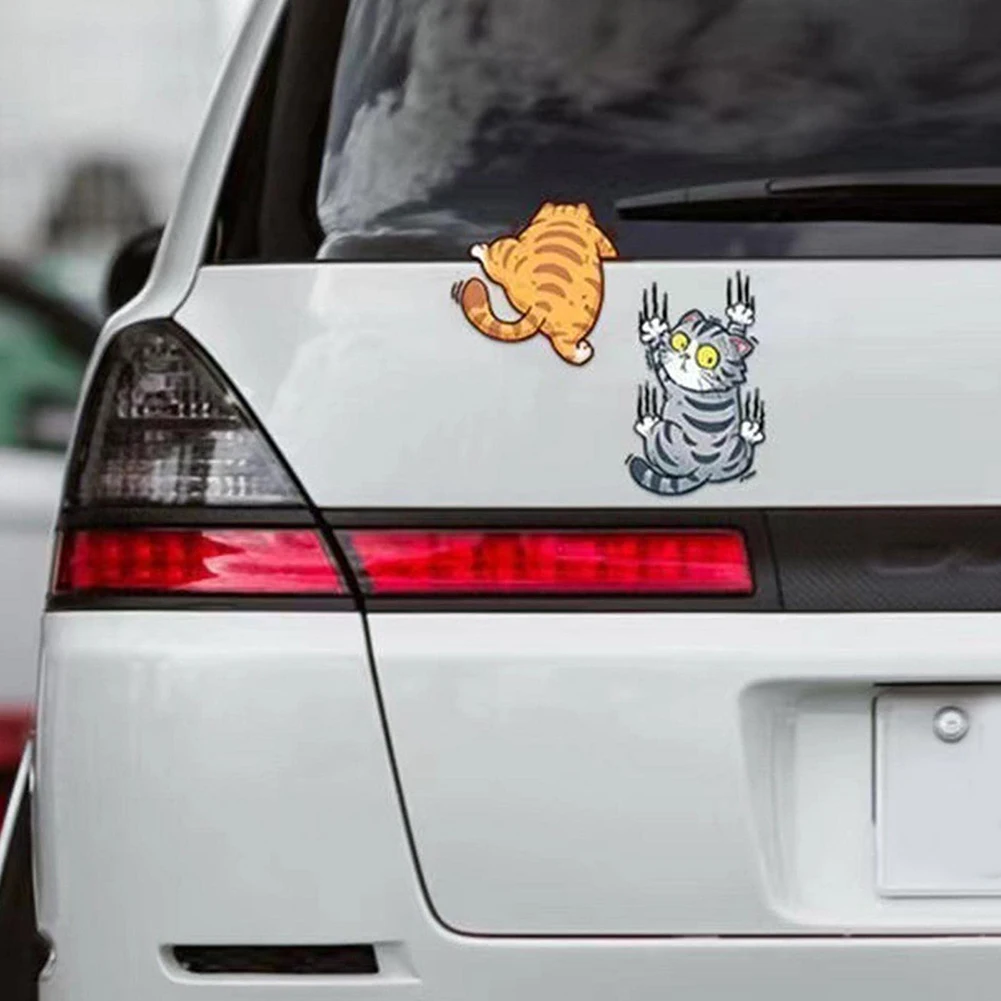 Colorful Cat Car Sticker, PVC Material, Weather Resistant, Long Lasting Vibrant Colors, Perfect Decoration for Your Vehicle