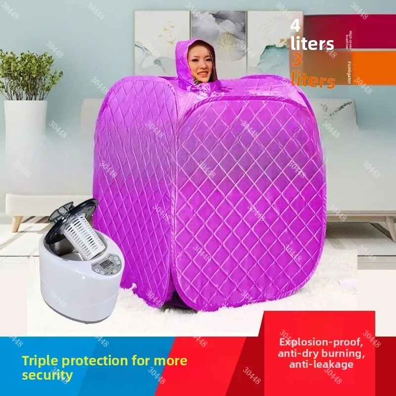 

4L High-Cover Steam Sauna Box Home Detox Sweat Bath 3L Full-Body Steaming Machine for Family