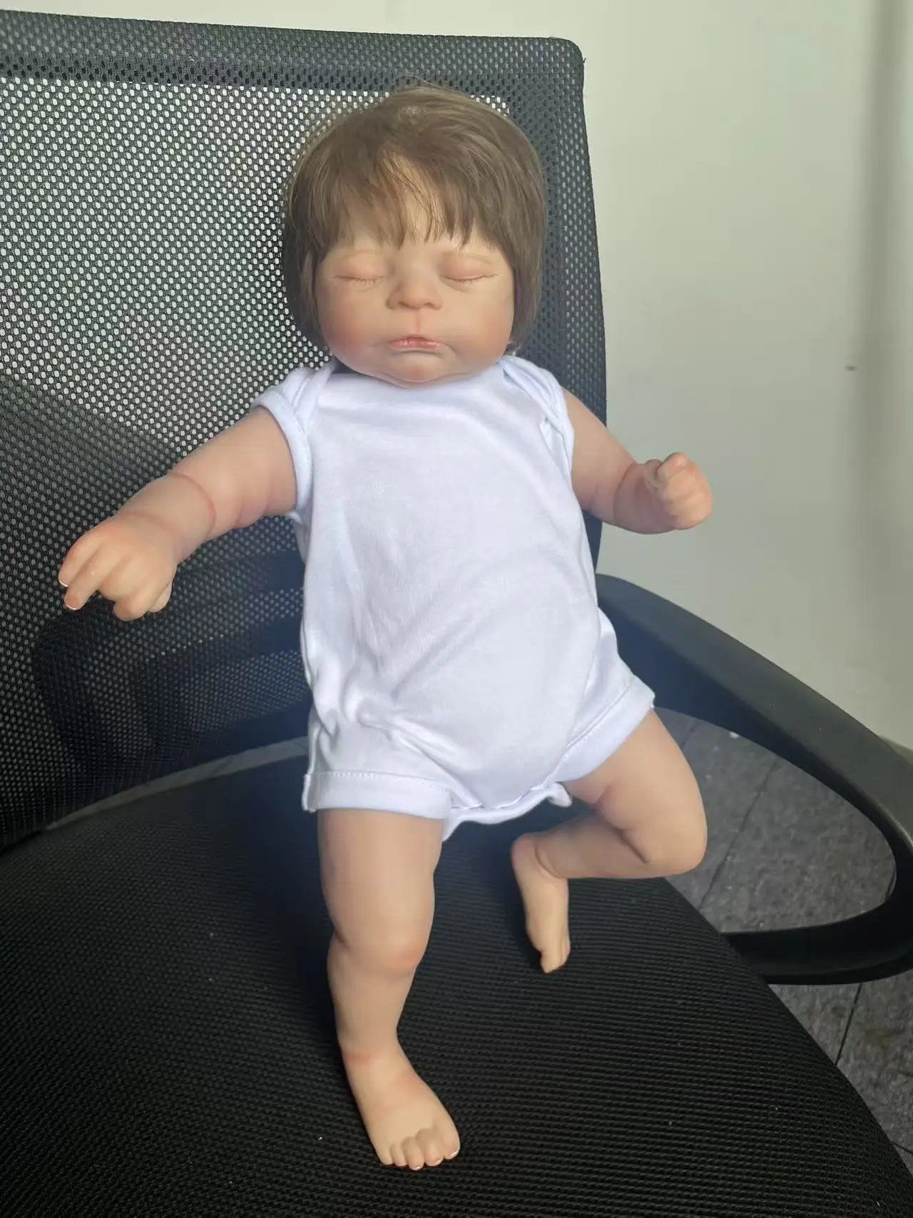 

50CM Reborn Baby Doll Timothy Sleeping Baby Genesis Hand Painted Dolls with 3D Skin Visible Veins Real Looking Baby Dolls