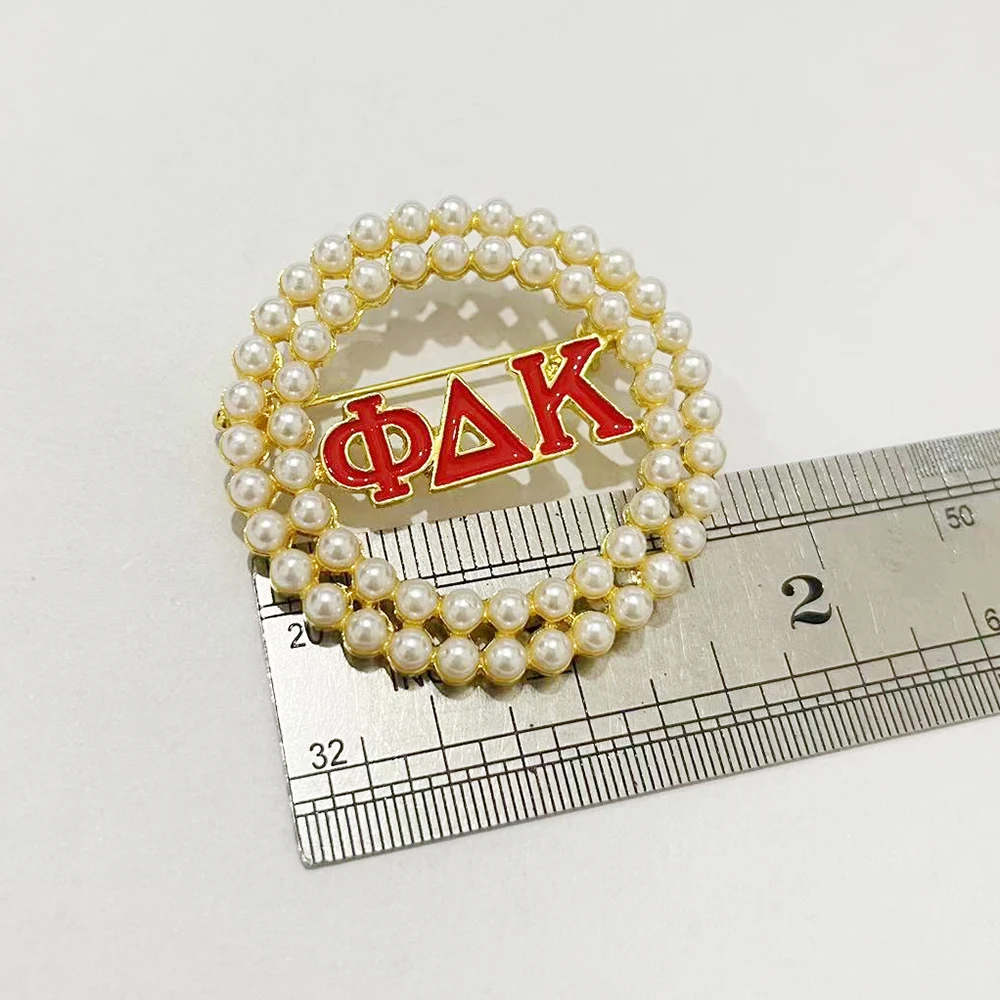 Phi Delta Kappa Greek Letter Pearl Brooch