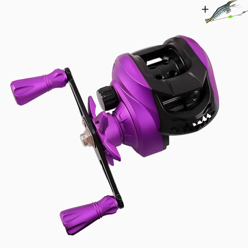 2026 New Matte Purple Water Drop Wheel with Unloading Alarm System Luya Anti Explosion Line Max Drag 10KG Seawater Proof