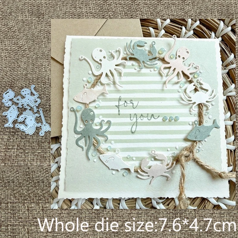 New Design Craft Metal stencil mold Cutting Die Mini marine creatures scrapbook die cut Album Paper Card Craft Embossing