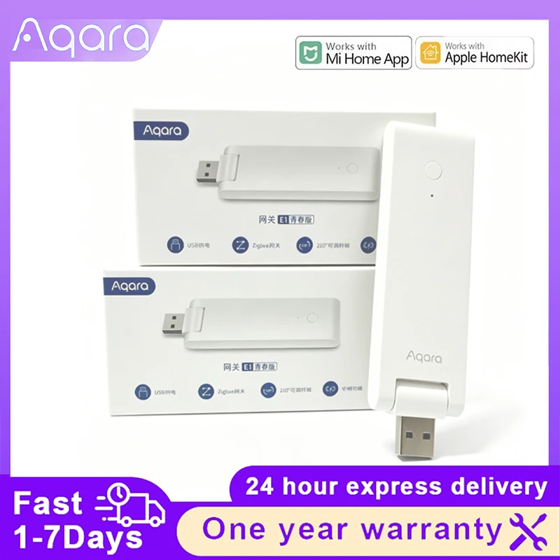 Умный хаб Aqara Smart Gateway Hub E1 с поддержкой Zigbee 3.0 и Wi-Fi, USB-хаб для беспроводного управления, совместим с Xiaomi Mijia, Mi Home, Apple HomeKit, управление через приложение.