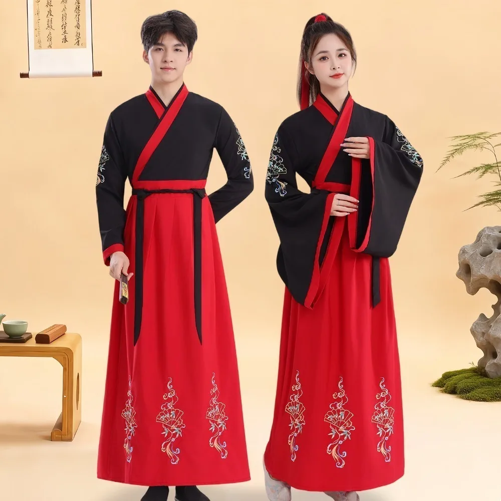 Women Clothing Party Performance Costume Martial Arts Stage Vintage Chinese Dresses Hanfu Dress Cosplay Ethnic Style Men Clothes