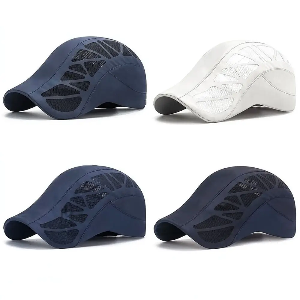 Adjustable Summer Men Baseball Hat Mesh Breathable Sunshade Quick Dry Outdoor Casual Letter Printed Golf Sports Visor Cap