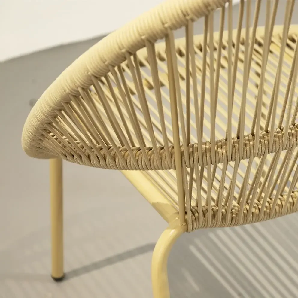 For New Design High Back Garden Furniture Chair PE Rattan Seat Dining Room Chairs for Sale