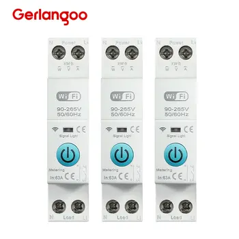 Tuya WiFi inteligentní jistič MCB 1P+N 63A časovač napájení energie kWh napětí měřič proudu ochrana hlasové dálkové ovládání spínač 10 nejlepší prodej pojistka dálkového ovládání - №2